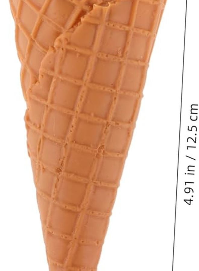 UPKOCH 2pcs Realistic Fake Ice Cream Cone Decor for Photography Display Party Shop Prop - Image 2